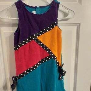 Adorable little girls corduroy jumper.